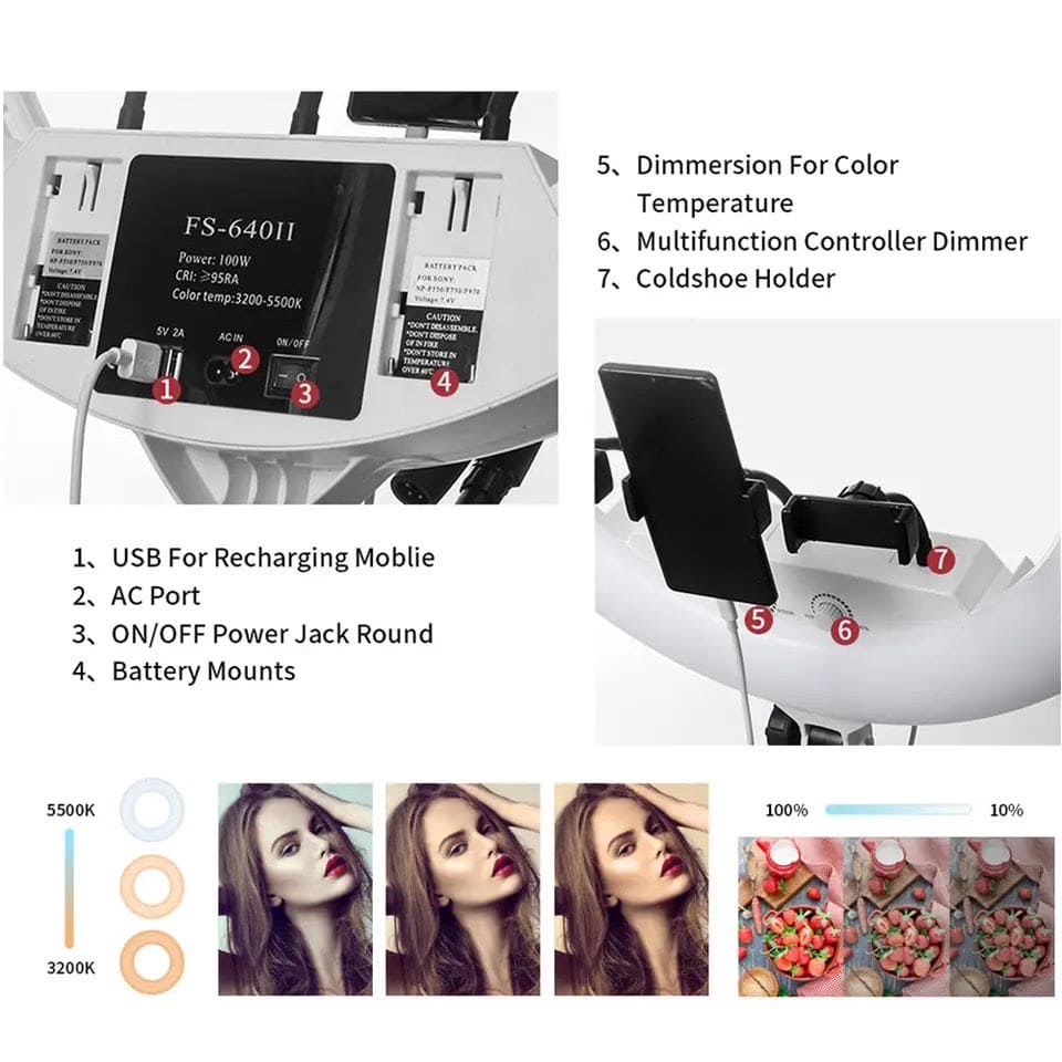 Professional Ring Light, 22inch Led Ring Lamp, Photographic Tiktok Lamp, Beauty Selfie Led Digital Ring Light, Photography Lighting with RC for Selfie YouTube Live Streaming Professional Ring Light, 22inch Led Ring Lamp, Photographic Tiktok Lamp, Beauty Selfie Led Digital Ring Light, Photography Lighting with RC for Selfie YouTube Live Streaming